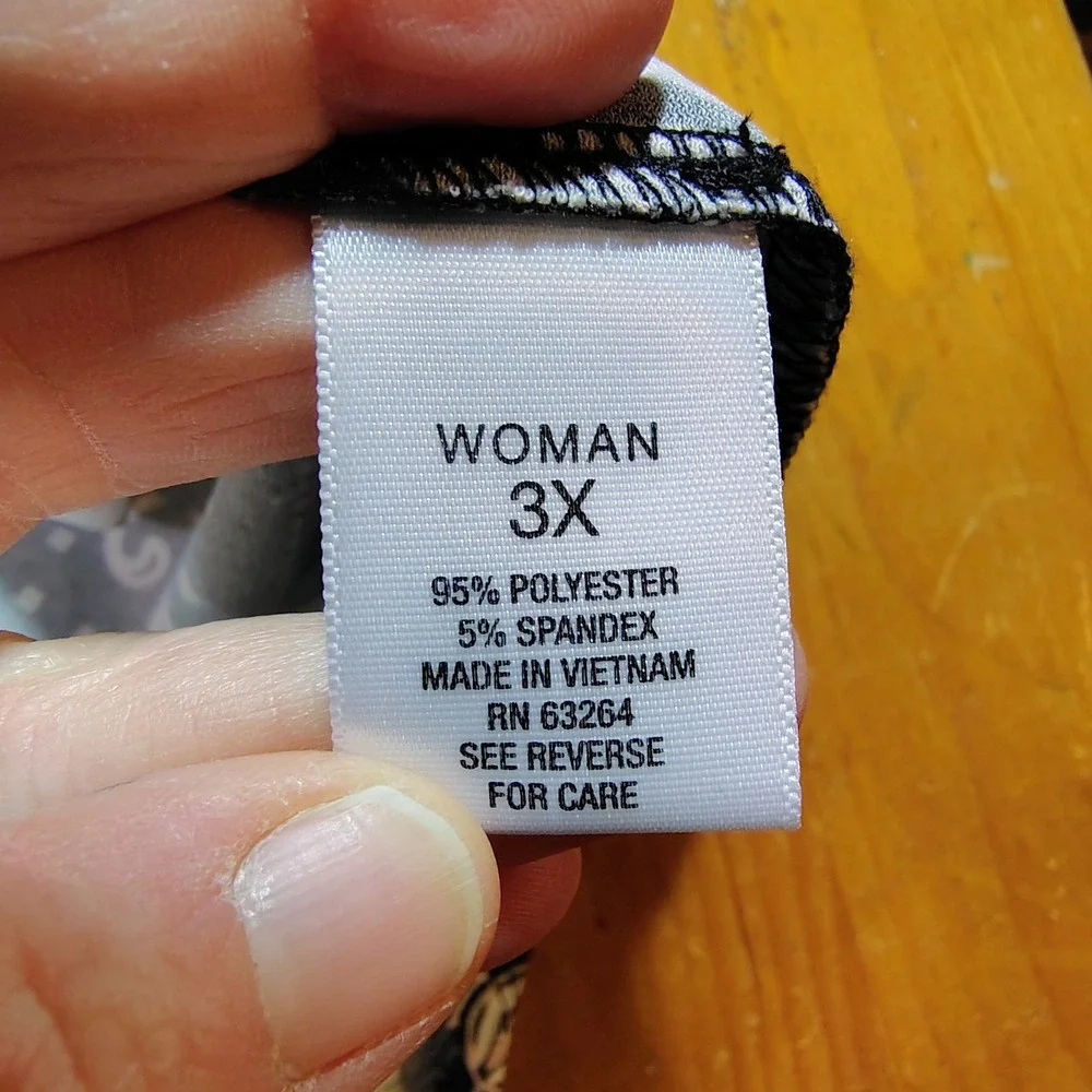 JOZ‎ & ALI Black Pink Paisley Floral Print Twist Neck 3X Top Plus Size - Picture 4 of 8